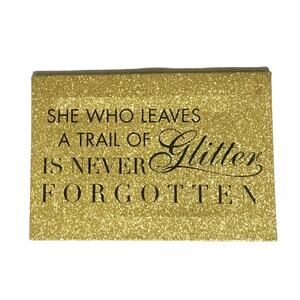 Gold Glitter Inspirational Wall Art